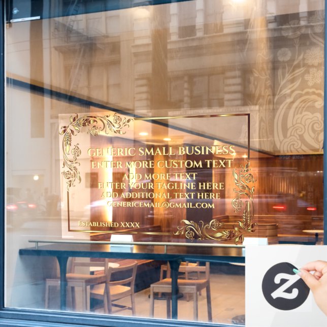 Autocollant Pour Fenêtre Personnaliser Générique Notaire Juridique Docteur  (Fenêtre de café)