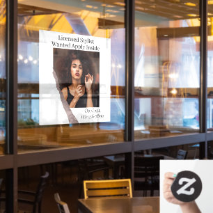 Autocollant Pour Fenêtre Personnaliser Hair Stylist Recherché Appliquer à l