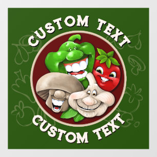 Autocollant Pour Fenêtre PERSONNALISER Happy Italien Restaurant Cuisine