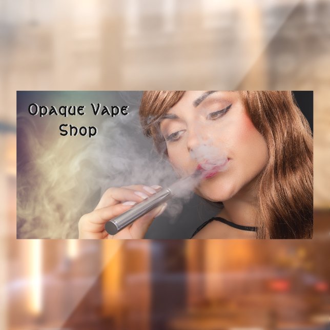 Autocollant Pour Fenêtre Personnaliser Jeune Femme Vaping Vape Accent d'aff (Feuille 2)