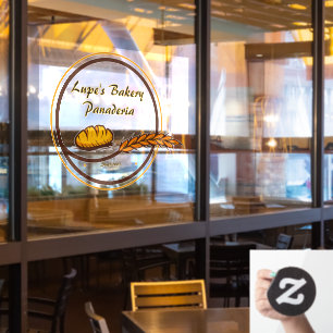 Autocollant Pour Fenêtre Personnaliser la boulangerie Pain Grain Avant