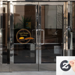 Autocollant Pour Fenêtre Personnaliser la boulangerie Pain Grain Avant