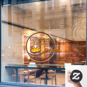 Autocollant Pour Fenêtre Personnaliser la boulangerie Pain Grain Avant 