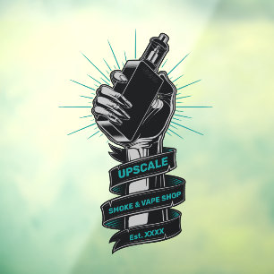 Autocollant Pour Fenêtre Personnaliser la boutique de fumée et de vape peti