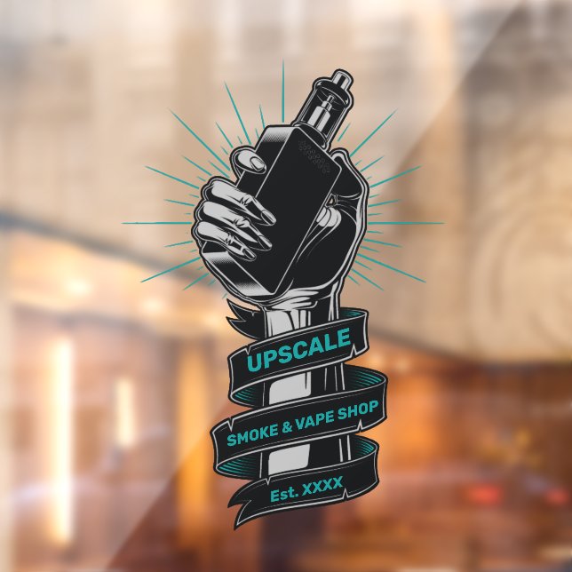 Autocollant Pour Fenêtre Personnaliser la boutique de fumée et de vapeur Pe (Feuille 2)