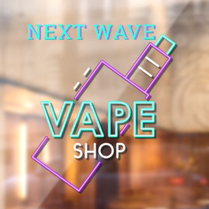 Autocollant Pour Fenêtre Personnaliser la boutique de vapotage néon faux en