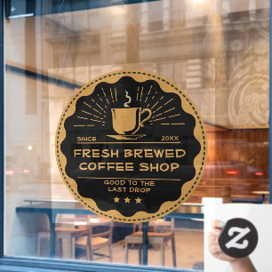 Autocollant Pour Fenêtre Personnaliser la devanture de magasin de tasse de