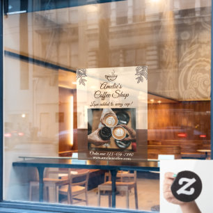 Autocollant Pour Fenêtre Personnaliser la devanture du magasin de café Busi