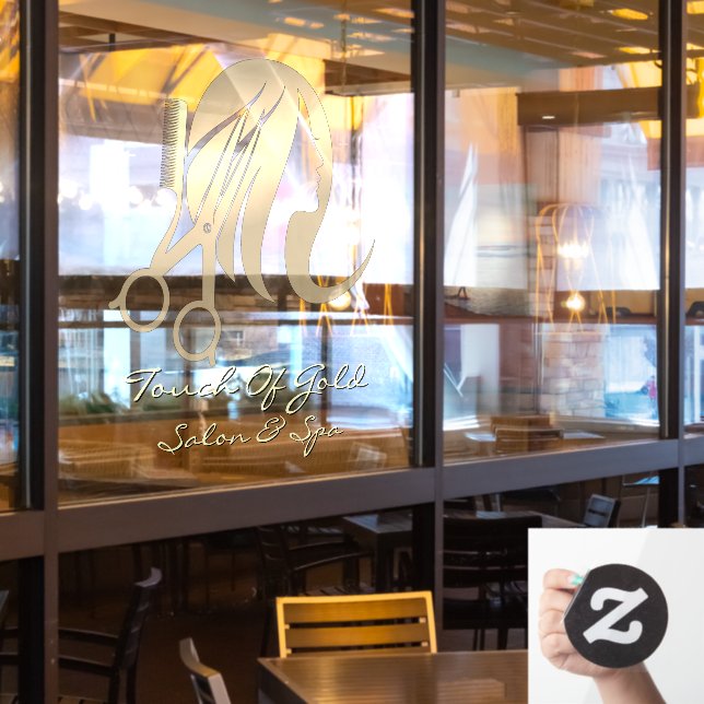 Autocollant Pour Fenêtre Personnaliser la devanture du salon de coiffure et (Fenêtre du restaurant)