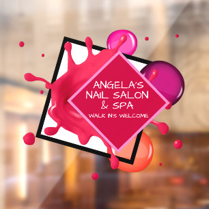 Autocollant Pour Fenêtre Personnaliser la devanture du salon de manucure sp
