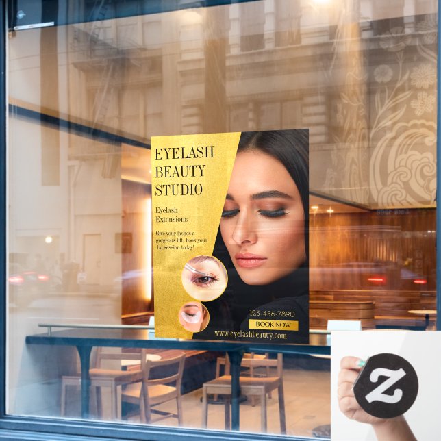 Autocollant Pour Fenêtre Personnaliser la façade de studio d'extensions de  (Fenêtre de café)