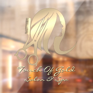 Autocollant Pour Fenêtre Personnaliser la façade du salon de coiffure et du