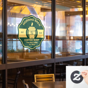 Autocollant Pour Fenêtre Personnaliser la façade d'un commerce de café géné