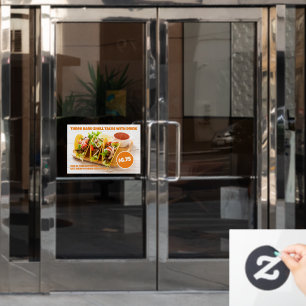 Autocollant Pour Fenêtre Personnaliser la nourriture mexicaine Tacos à coqu