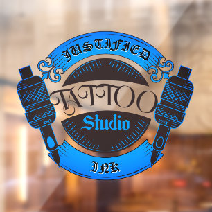 Autocollant Pour Fenêtre Personnaliser la page d'accueil de Blue Tattoo Sho