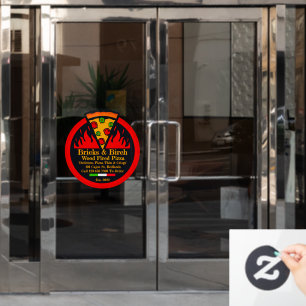Autocollant Pour Fenêtre Personnaliser la porte promotionnelle de restauran