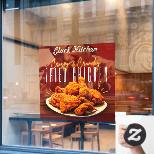 Autocollant Pour Fenêtre Personnaliser la promo de poulet frit croustillant