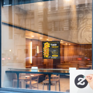 Autocollant Pour Fenêtre Personnaliser la promo du restaurant mexicain Taco