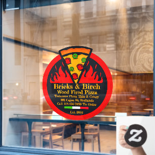 Autocollant Pour Fenêtre Personnaliser la promotion du restaurant de pizza