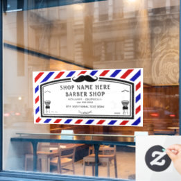 Autocollant Pour Fenêtre Personnaliser la publicité du salon de coiffure av