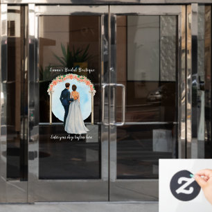 Autocollant Pour Fenêtre Personnaliser la robe de mariée Boutique de mariag