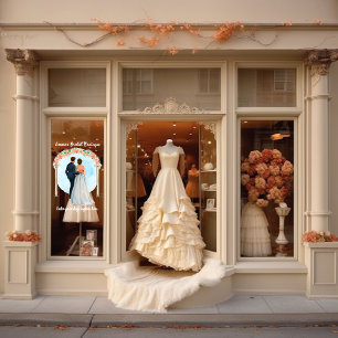 Autocollant Pour Fenêtre Personnaliser la robe de mariée Boutique de mariag