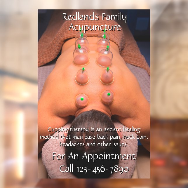 Autocollant Pour Fenêtre Personnaliser l'activité de thérapie par ventouses (Feuille 2)