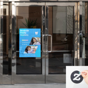 Autocollant Pour Fenêtre Personnaliser l'affiche d'image de la clinique den
