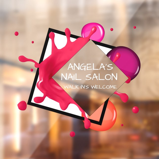 Autocollant Pour Fenêtre Personnaliser le Spa du salon de ongles Boutique a (Feuille 2)