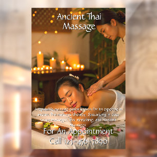 Autocollant Pour Fenêtre Personnaliser le studio de massage d'affaires 
