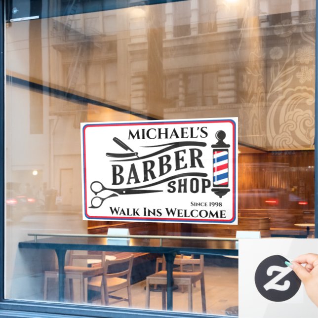 Autocollant Pour Fenêtre Personnaliser l'enseigne générique de salon de coi (Fenêtre de café)