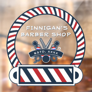 Autocollant Pour Fenêtre Personnaliser les couleurs du mât de salon de coif