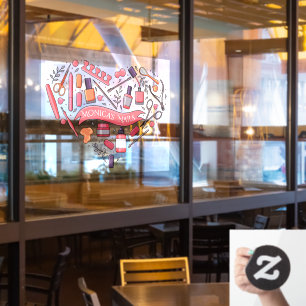 Autocollant Pour Fenêtre Personnaliser les outils pour ongles en forme de c