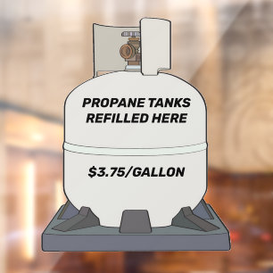 Autocollant Pour Fenêtre Personnaliser les réservoirs de propane remplis ic