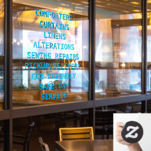 Autocollant Pour Fenêtre Personnaliser les services de nettoyage à sec avan