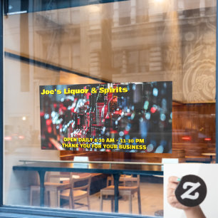 Autocollant Pour Fenêtre Personnaliser Liquor Store Spirits Vin avant