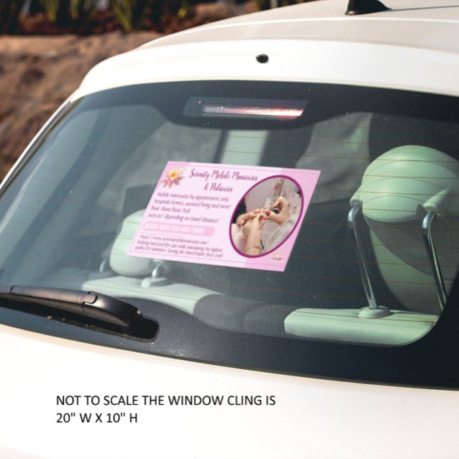 Autocollant Pour Fenêtre Personnaliser Mobile Nails Manicure Pedicure Busin (This Customize Mobile Nails Manicure Pedicure Business Window Cling is perfect for you suv or car.
)