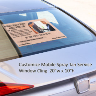 Autocollant Pour Fenêtre Personnaliser Mobile Spray Tan Service Business