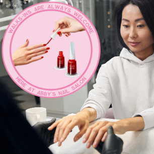 Autocollant Pour Fenêtre Personnaliser Nail Pedicure Salon Walk Ins Bienven