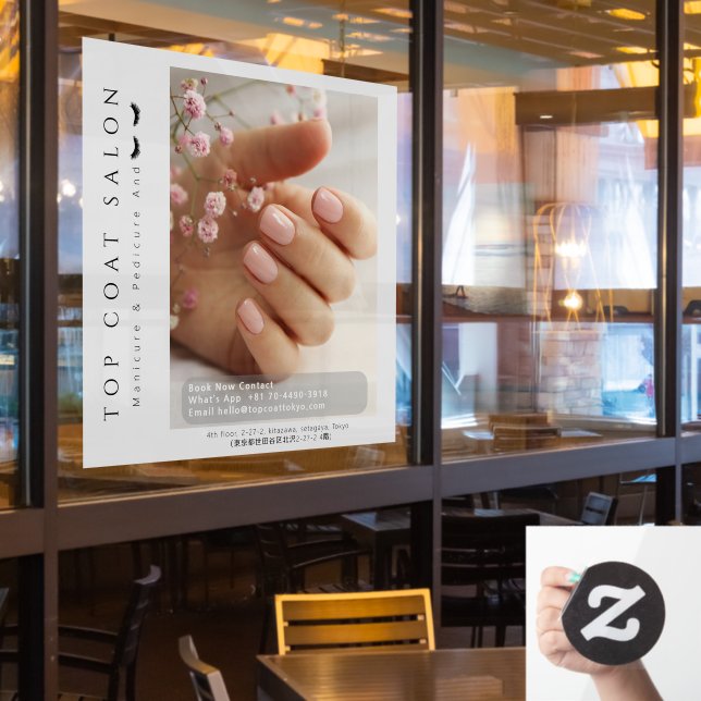 Autocollant Pour Fenêtre Personnaliser Nails Pedicure Et Eyelashes Promotio (Fenêtre du restaurant)