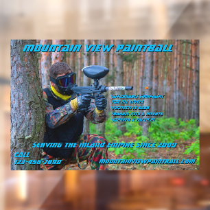 Autocollant Pour Fenêtre Personnaliser Paintball Shop Gear Avant