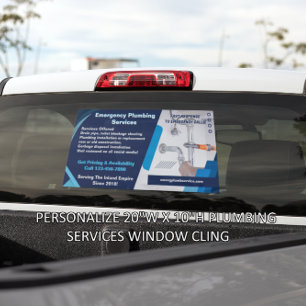 Autocollant Pour Fenêtre Personnaliser Plumber Services Entrepreneur Van