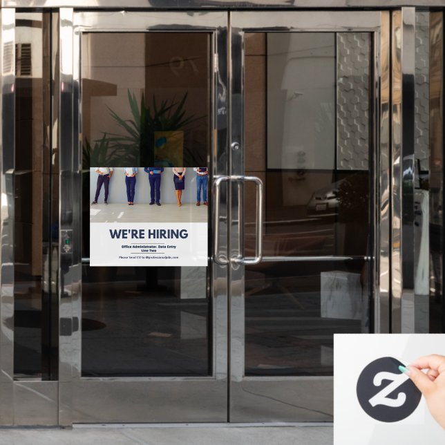 Autocollant Pour Fenêtre Personnaliser Professionnel Embaucher du personnel (Porte de bureau)