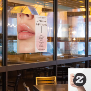 Autocollant Pour Fenêtre Personnaliser Remplisseur de Lèvres Botox Cosmétol