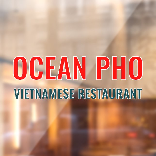 Autocollant Pour Fenêtre Personnaliser Restaurant Générique Deux Couleurs (Feuille 2)