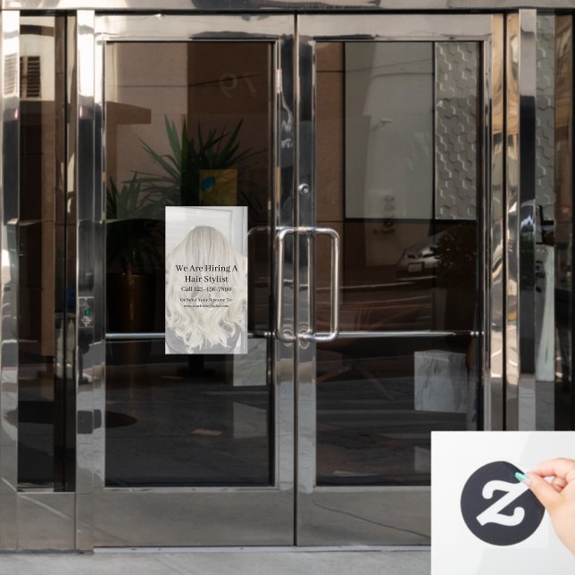 Autocollant Pour Fenêtre Personnaliser Salon de coiffure générique Emploi d (Porte de bureau)