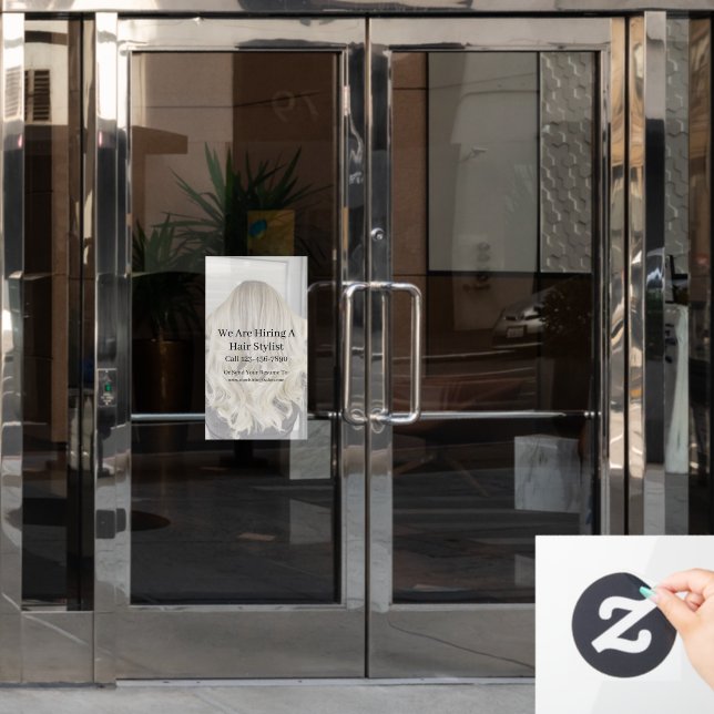 Autocollant Pour Fenêtre Personnaliser Salon de coiffure générique Emploi i (Porte de bureau)