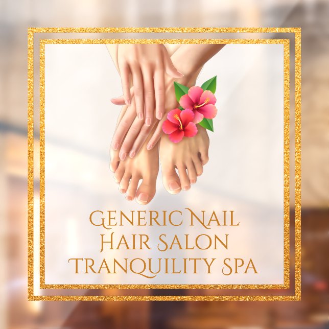 Autocollant Pour Fenêtre Personnaliser Salon De Manucure Générique Spa Tran (Feuille 2)