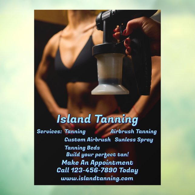 Autocollant Pour Fenêtre Personnaliser Spray Tanning Booth Business 5 (Feuille 3)