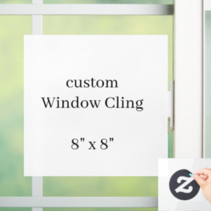 Autocollant Pour Fenêtre personnaliser un carré simple personnalisé de 8" x